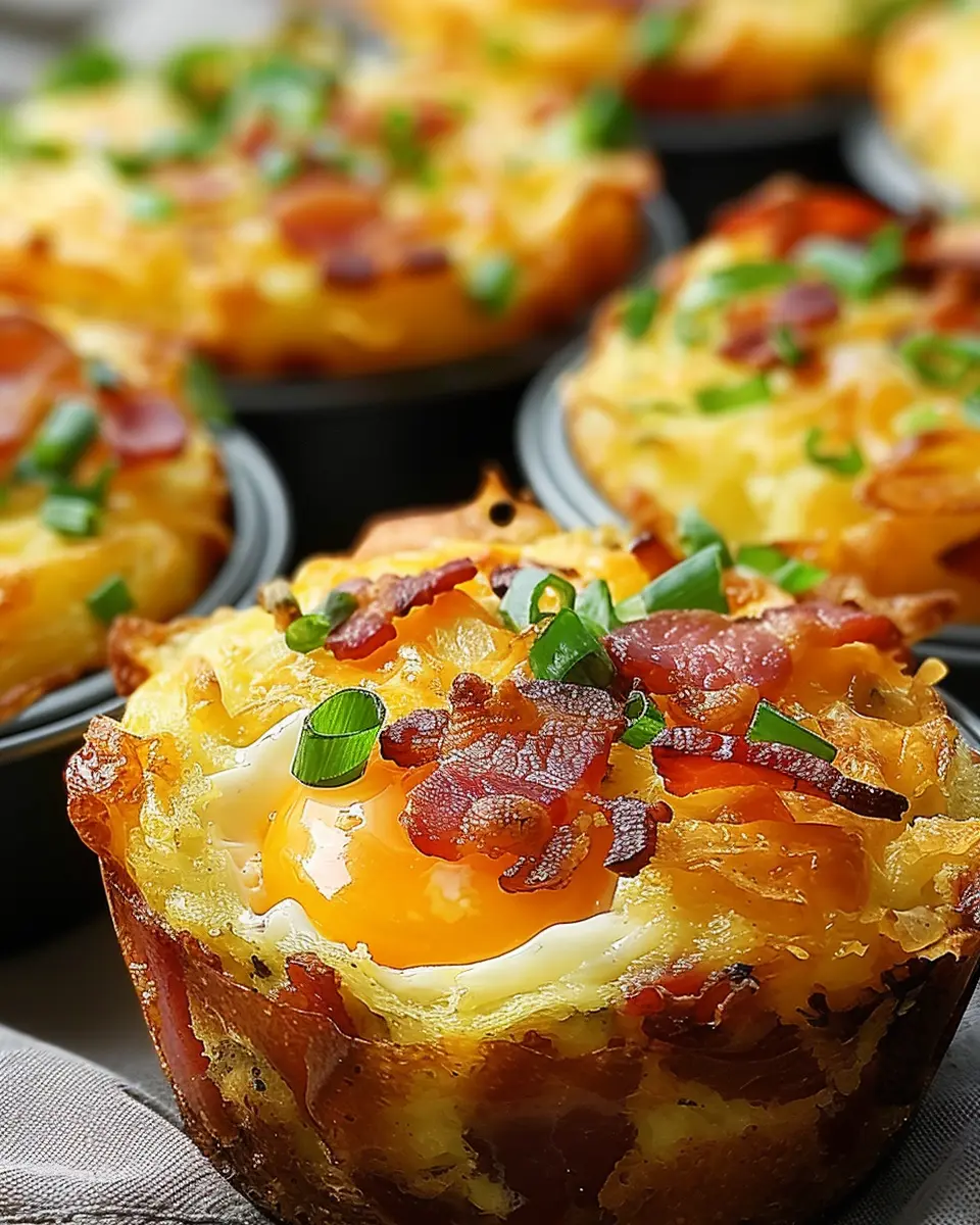 Loaded Bacon and Egg Hash Brown Muffins