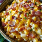 Slow Cooker Cheddar Corn with Bacon