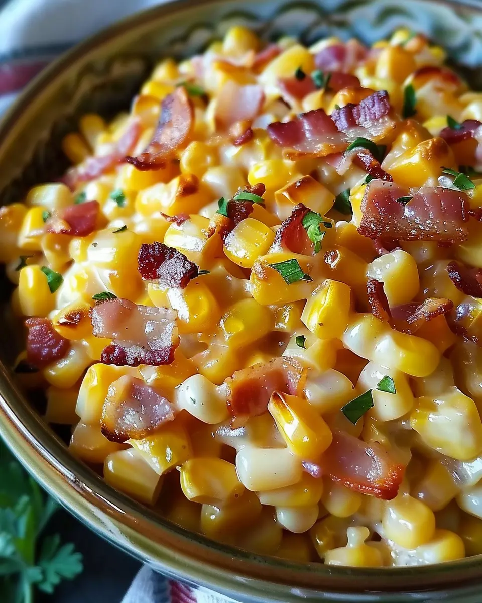 Slow Cooker Cheddar Corn with Turkey Bacon: The Best Comfort Dish