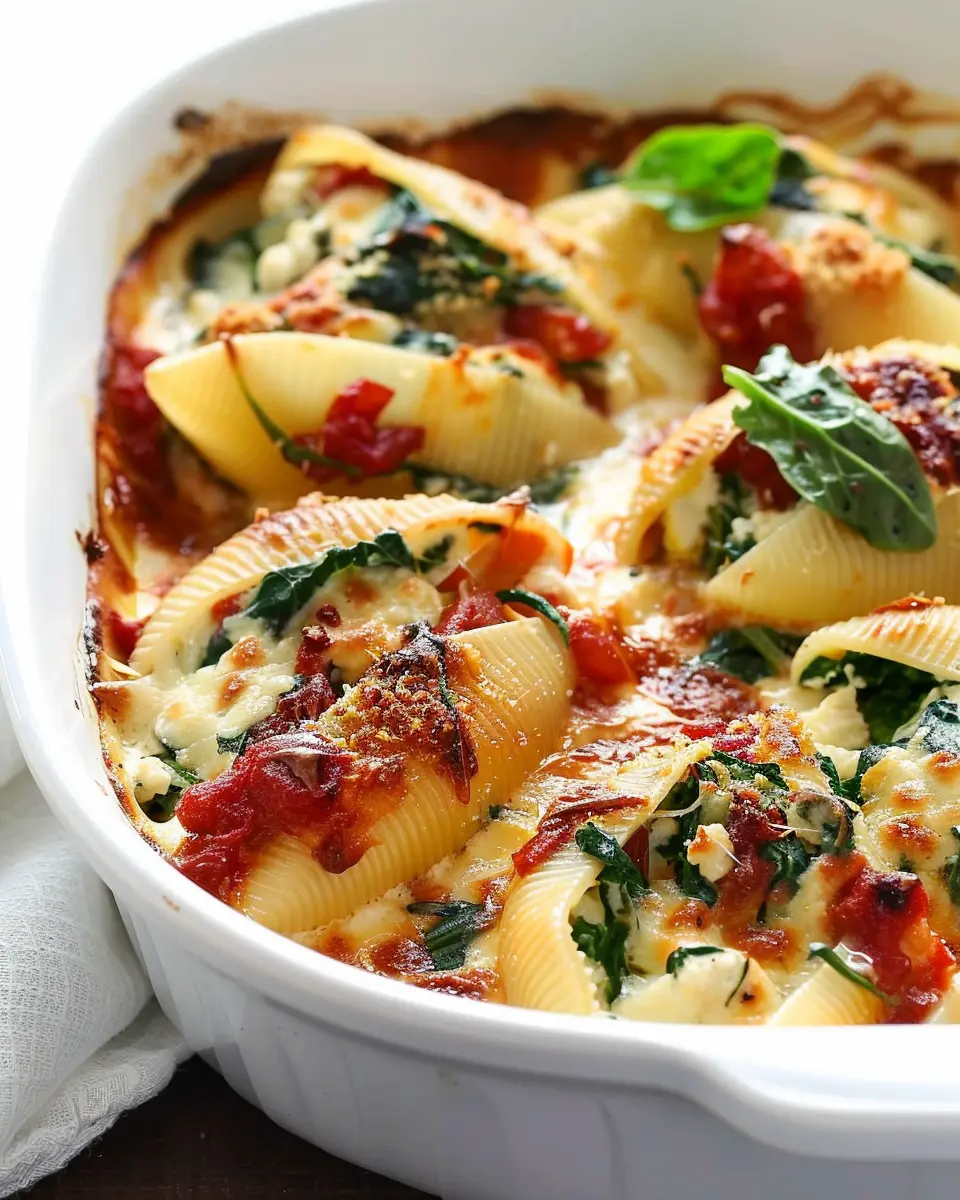 Spinach and Ricotta Stuffed Shells