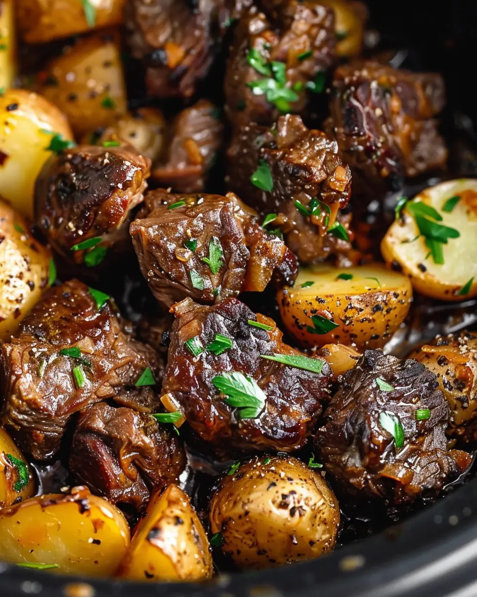 Slow Cooker Garlic Butter Beef Bites: Easy Comfort Food Delights