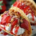 Strawberry Crunch Cheesecake Tacos