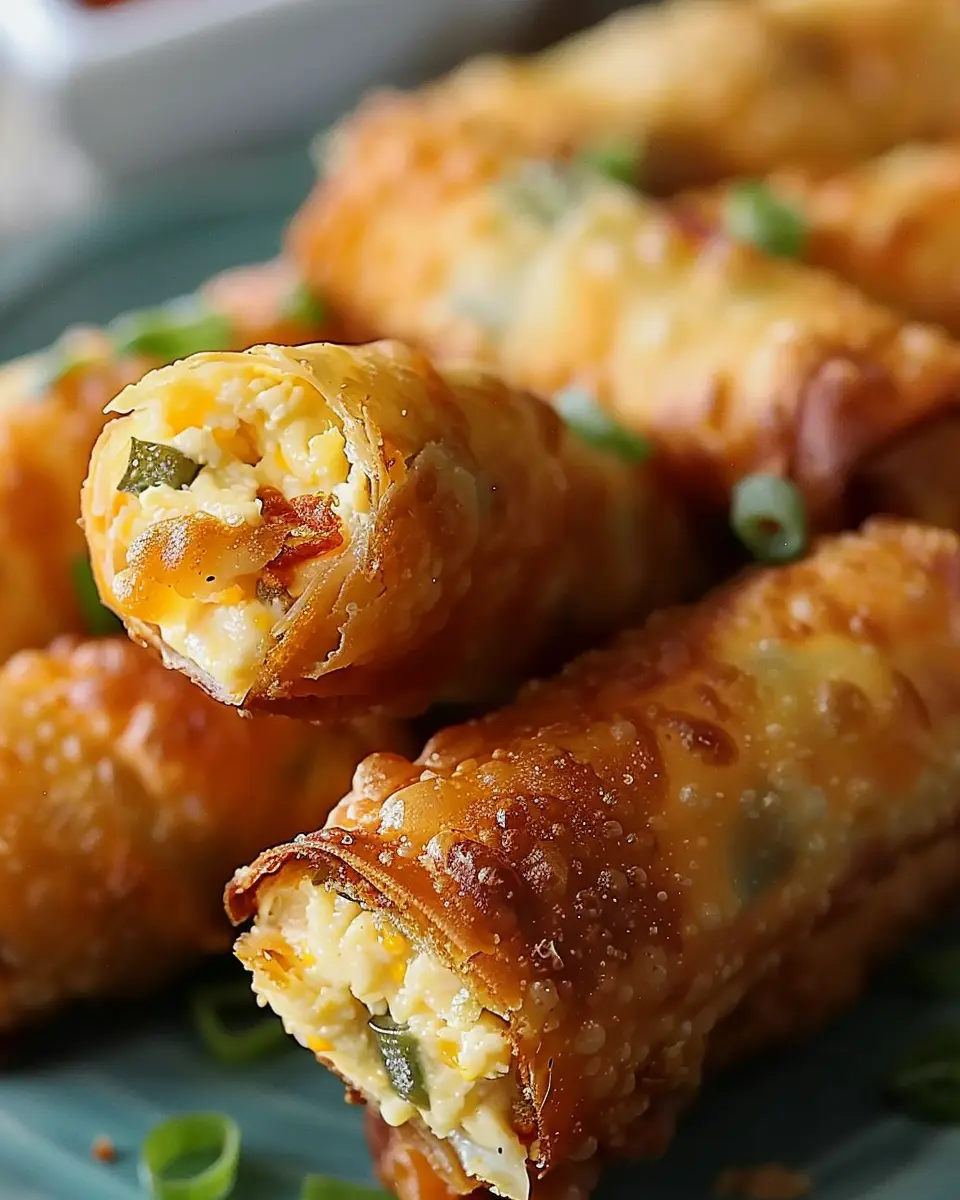 Mini Jalapeño Popper Egg Rolls with Turkey Bacon Delight