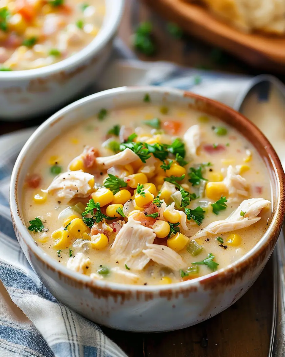 Chicken and Corn Chowder: A Comforting Bowl of Homemade Goodness