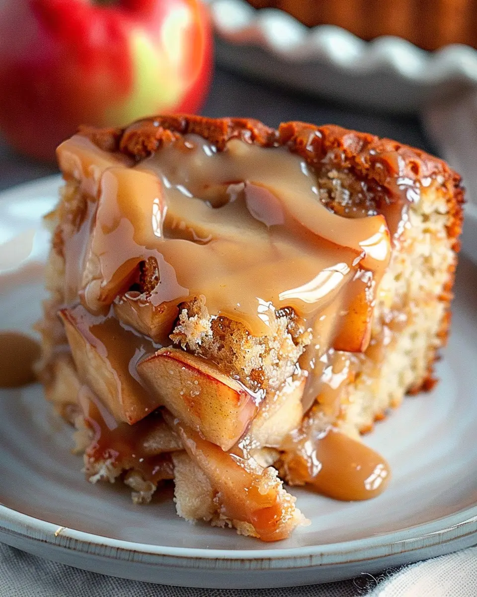 Apple Dapple Cake: A Moist, Indulgent Caramel-Glazed Delight