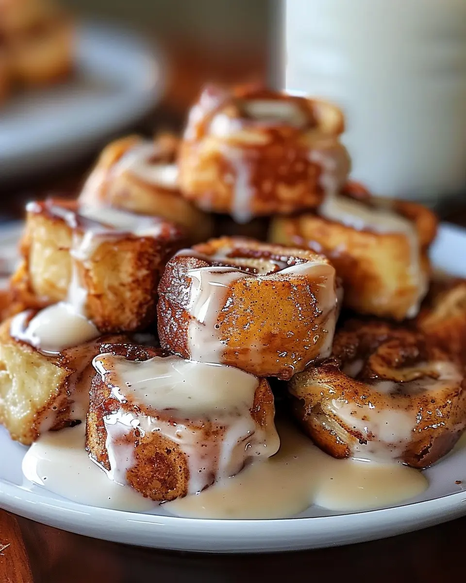 Cinnamon Roll French Toast Bites You’ll Crave Daily with Turkey Bacon