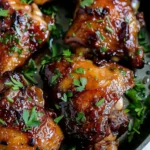 Glazed Soy Sauce Brown Sugar Chicken Thighs