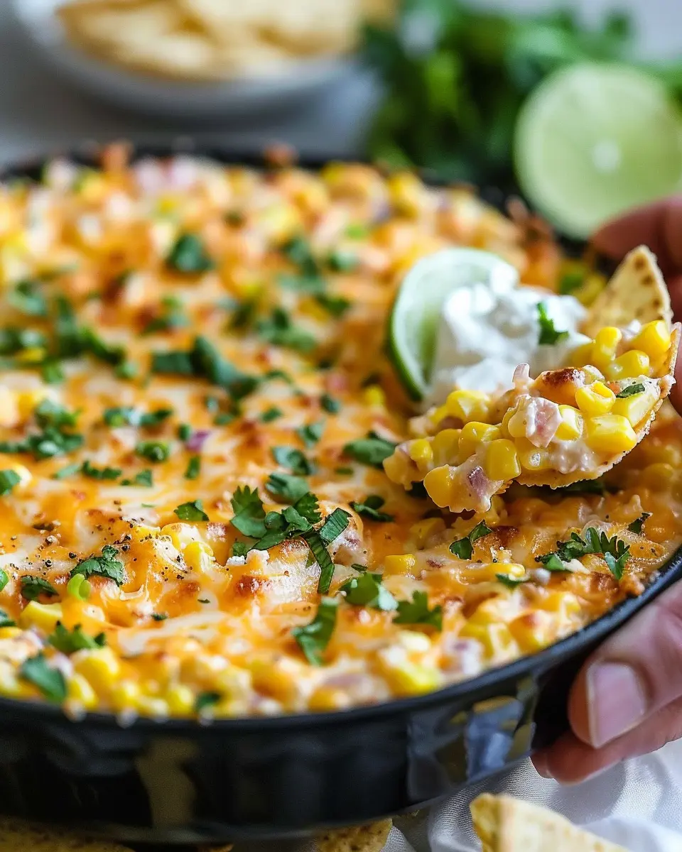 Easy Traditional Corn Dip Recipe with Turkey Bacon and Chicken Ham