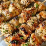 Ranch Garlic Parmesan Chicken Skewers