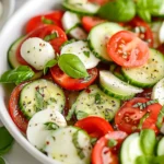 Fresh Cucumber Caprese Salad