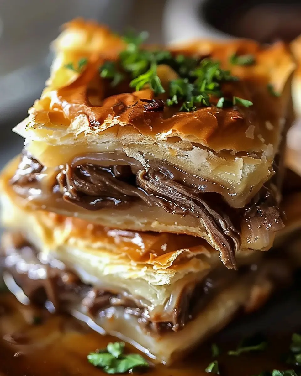 French Dip Squares: Easy, Indulgent Treats with Turkey Bacon