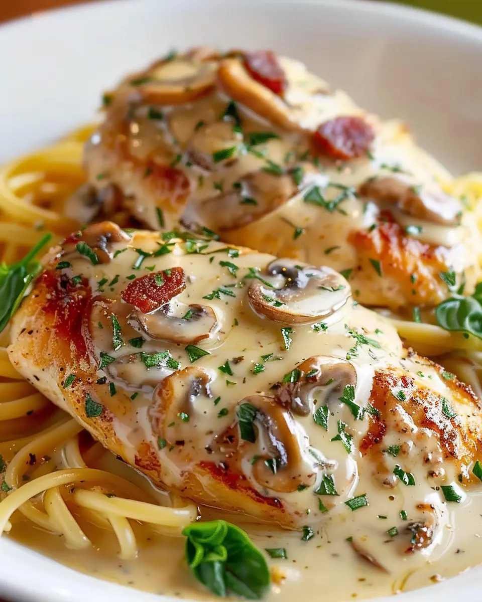 Cheesecake Factory Chicken Riesling Made Easy with Turkey Bacon