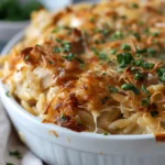French Onion Chicken Orzo Casserole
