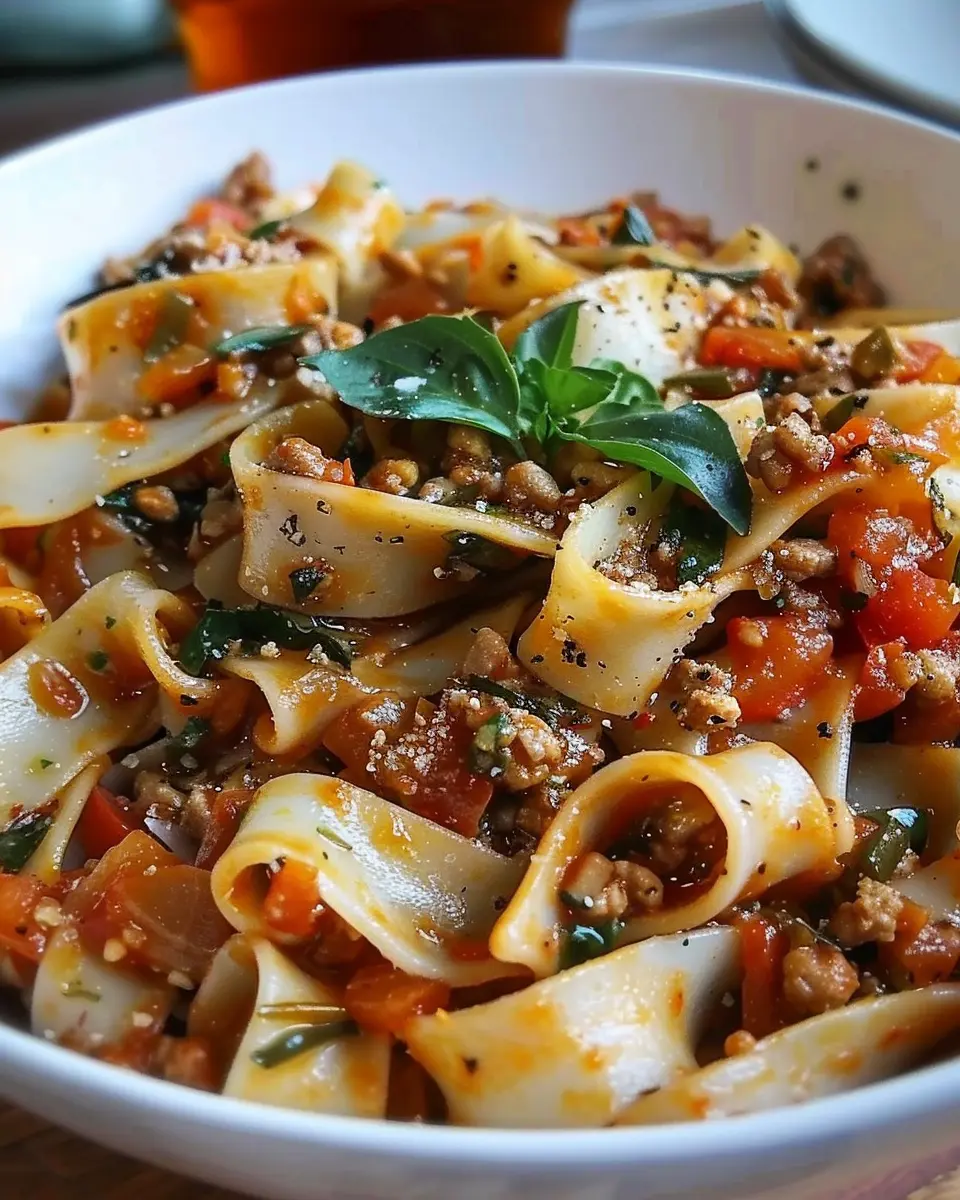 Italian Drunken Noodles: Bold &amp; Spicy Turkey Bacon Pasta Delight